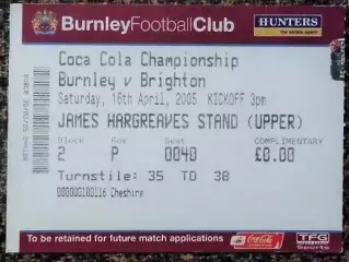 BURNLEY FC - BRIGHTON / 16-04-2005