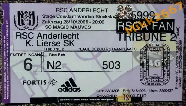 RSC Anderlecht - K.Lierse SK / 28-10-2006