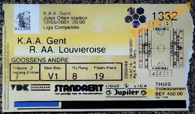 K.A.A. Gent - R. AA. Louvieroise / 12-05-2001