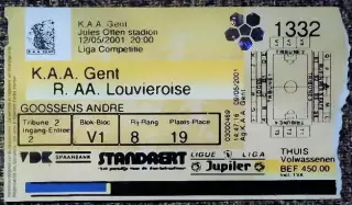 K.A.A. Gent - R. AA. Louvieroise / 12-05-2001