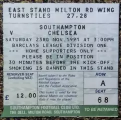 SOUTHAMPTON - CHELSEA / 23-11-1991
