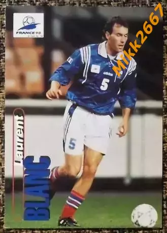 Laurent BLUNC. Коллекция PANINI Чемпионат Мира 1998 (коллекционные карточки)