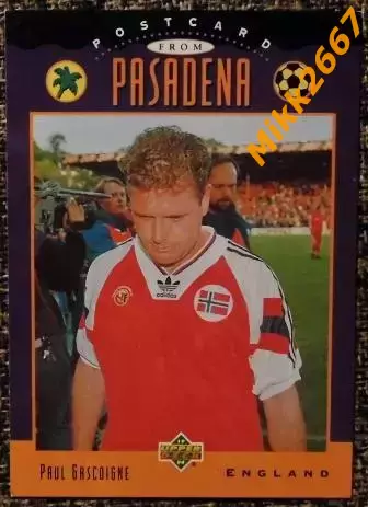 Paul GASCOIGNE. Коллекция Upper Deck Чемпионат Мира США 1994