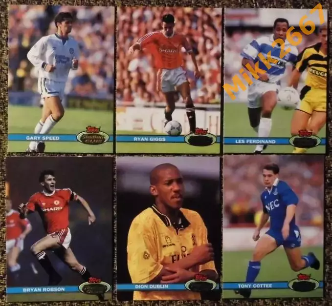 146 Карточек. Коллекция TOPPS Stadium Club Английская Премьер-Лига 92-93