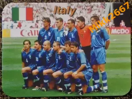 Календарик ITALY / сборная команда ИТАЛИЯ / В мире футбола 2001