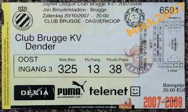 Club Brugge KV - FCV Dender EH / 20-10-2007