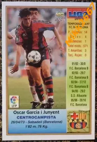 OSCAR. Коллекция MUNDICROMO Испанская Лига 1997-1998 1