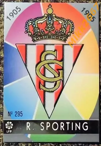 ESCUDO (R.SPORTING). Коллекция MUNDICROMO Испанская Лига 1997-1998