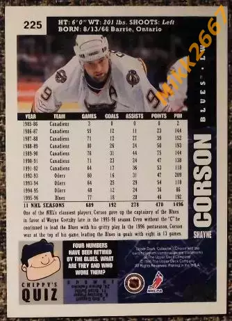 Shayne CORSON. Коллекция Collector's Choice NHL 1996-1997 1
