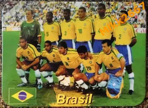 Календарик BRASIL / сборная команда БРАЗИЛИЯ / В мире футбола 2001