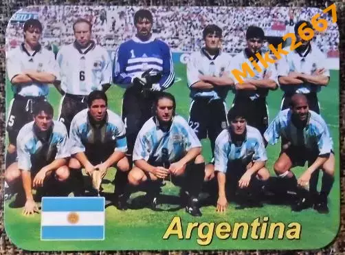 Календарик ARGENTINA / сборная команда АРГЕНТИНА / В мире футбола 2001