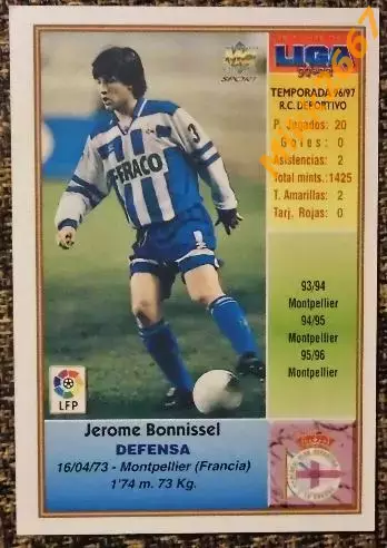BONNISSEL. Коллекция MUNDICROMO Испанская Лига 1997-1998 1