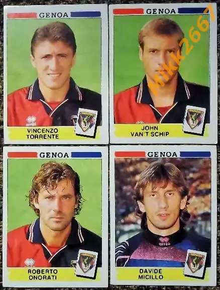GENOA. Коллекция PANINI Кальчатори 1994-1995