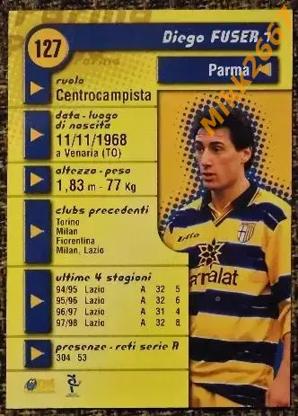Diego FUSER. Коллекция DS Pianeta Calcio 1998-1999 1