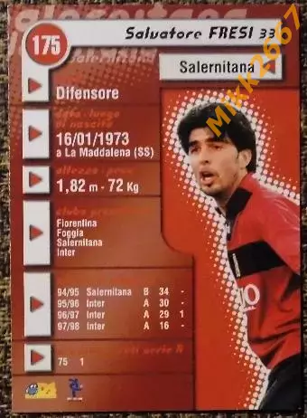 Salvatore FRESI. Коллекция DS Pianeta Calcio 1998-1999 1