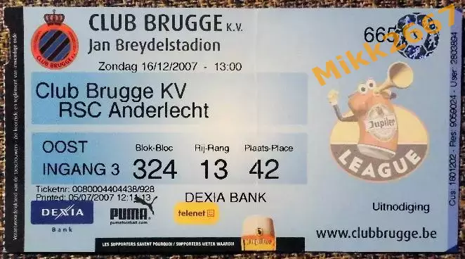 Club Brugge KV - RSC Anderlecht / 16-12-2007