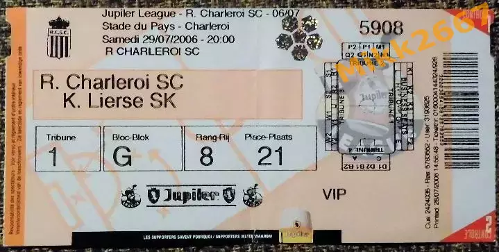 R.Charleroi SC - K.Lierse SK / 29-07-2006