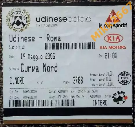 UDINESE - ROMA / 19-05-2005