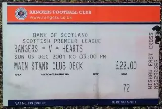GLASGOW RANGERS - HEARTS / 09-12-2001