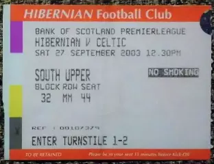 HIBERNIAN - CELTIC GLASGOW / 27-09-2003