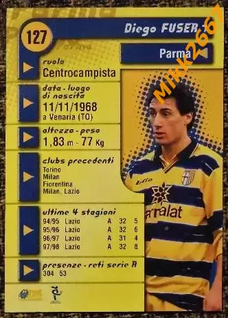 Diego FUSER. Коллекция DS Pianeta Calcio 1998-1999 1
