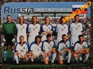 Календарик сборная Россия / Football Stars 2000