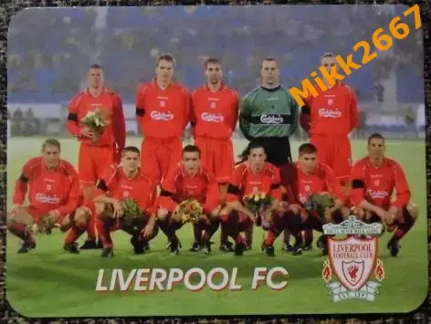 Календарик FC LIVERPOOL / ФК ЛИВЕРПУЛЬ / В мире футбола 2002