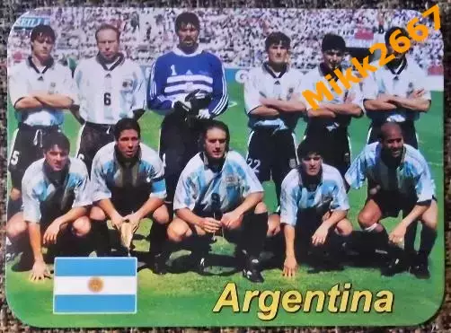 Календарик ARGENTINA / сборная команда АРГЕНТИНА / В мире футбола 2001