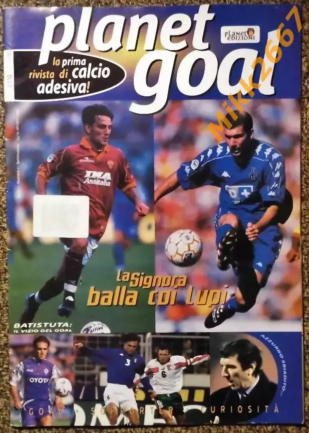 Итальянский журнал - наклейка PLANET GOAL №2, октябрь 1999