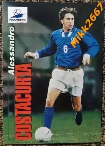 Alessandro COSTACURTA. Коллекция PANINI ЧМ 1998 (коллекционные карточки)