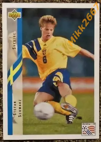 Stefan SCHWARZ. Коллекция Upper Deck Чемпионат Мира США 1994