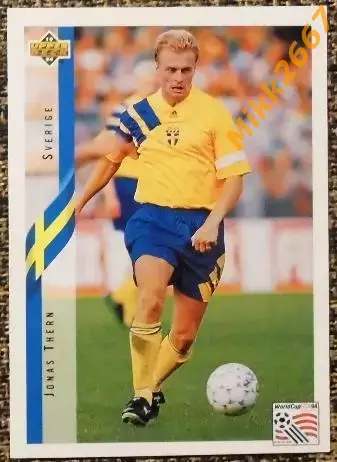 Jonas THERN. Коллекция Upper Deck Чемпионат Мира США 1994