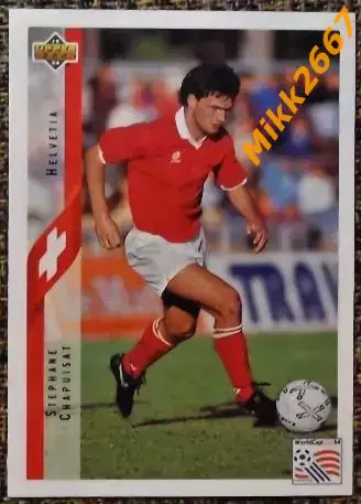 Stephane CHAPUISAT. Коллекция Upper Deck Чемпионат Мира США 1994