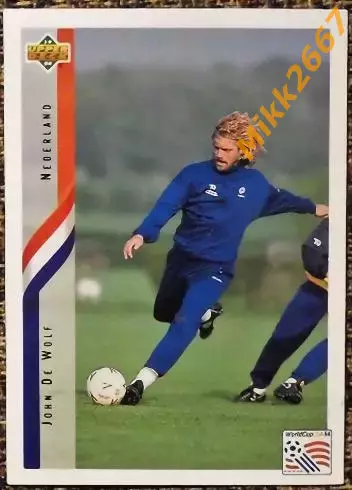 John DE WOLF. Коллекция Upper Deck Чемпионат Мира США 1994