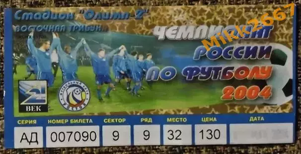 Ростов (Ростов-на-Дону) - Локомотив(Москва), Чемпионат России 2004
