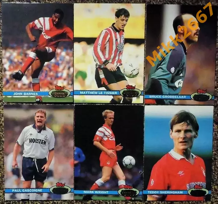 97 Карточек. Коллекция TOPPS Stadium Club Английская Премьер-Лига 92-93