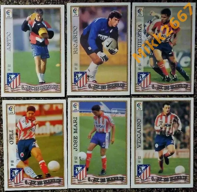 C.AT. de MADRID.Коллекция MUNDICROMO Испанская Лига 1997-1998