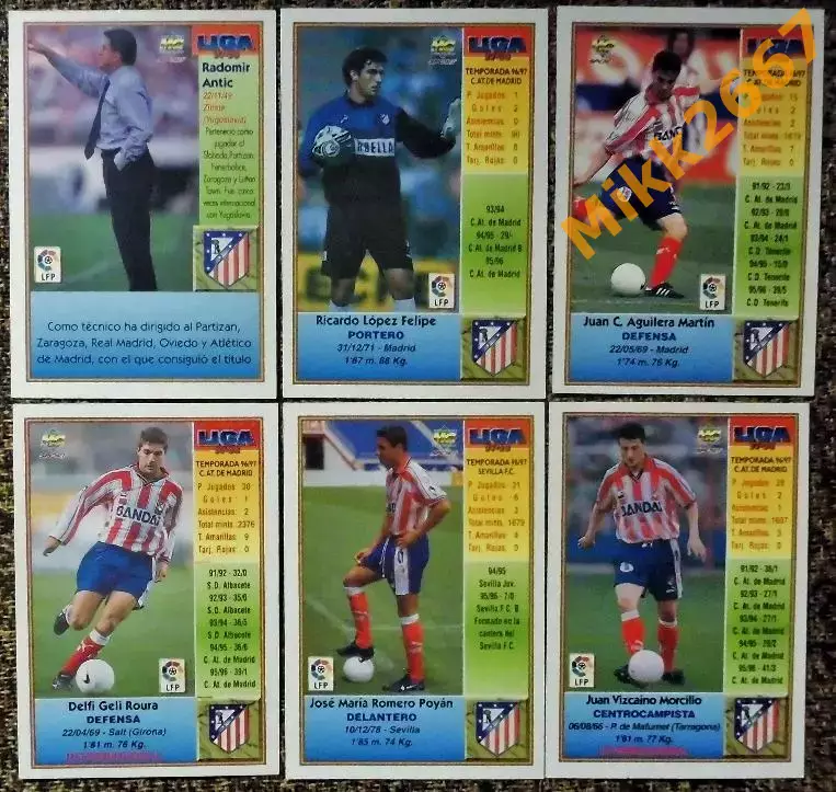 C.AT. de MADRID.Коллекция MUNDICROMO Испанская Лига 1997-1998 1