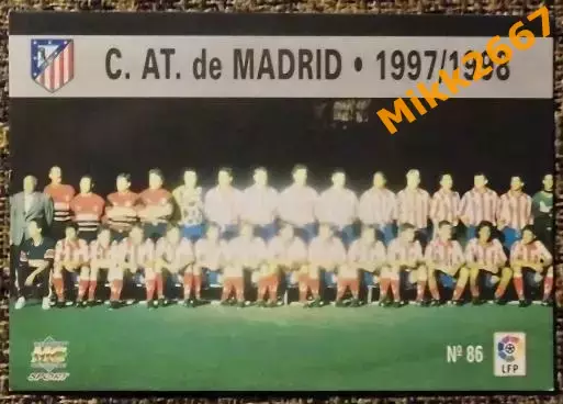 C.AT. de MADRID. Коллекция MUNDICROMO Испанская Лига 1997-1998
