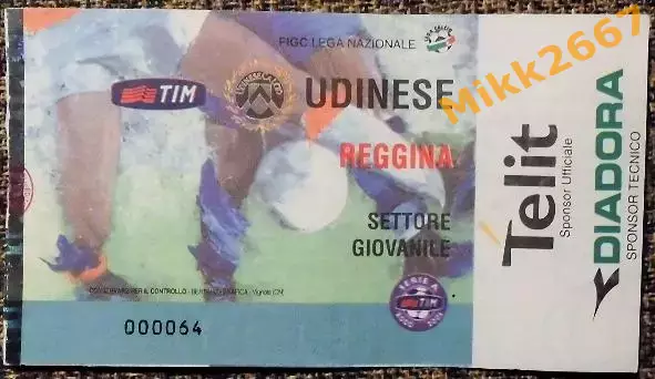 UDINESE - REGGINA / 19.11.2000