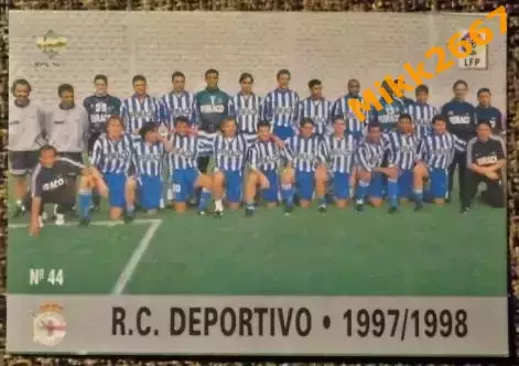R.C. DEPORTIVO. Коллекция MUNDICROMO Испанская Лига 1997-1998