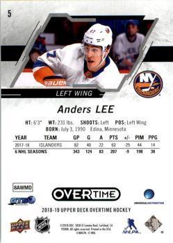 2018-19 Upper Deck Overtime Anders Lee 1