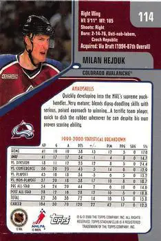 2000-01 Stadium Club Milan Hejduk 1
