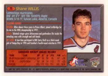 1998 Bowman CHL Shane Willis 1