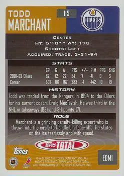 2002-03 Topps Total Todd Marchant 1