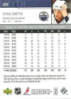 2006-07 Upper Deck Ryan Smyth 1
