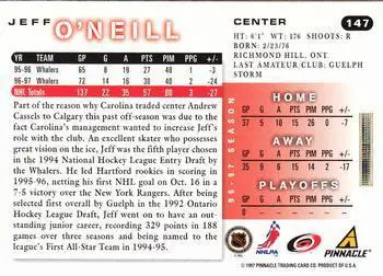 1997-98 Score Jeff O'Neill 1