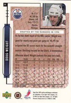 1999-00 Upper Deck MVP Doug Weight 1