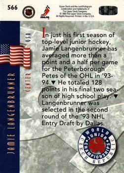 1993-94 Upper Deck Jamie Langenbrunner 1