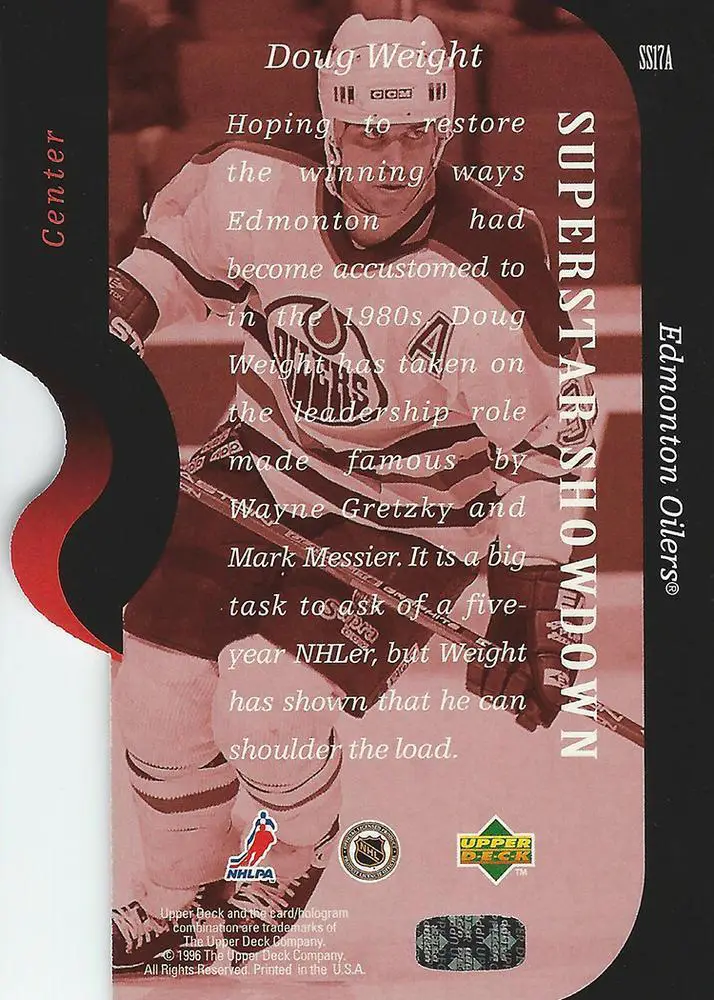 1996-97 Upper Deck - Superstar Showdown Doug Weight 1